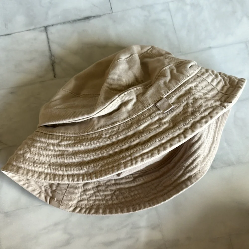 Laranjinha Baby Boys Beige Cotton Sun Hat (12M)